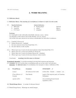 2. word meaning - Brock University