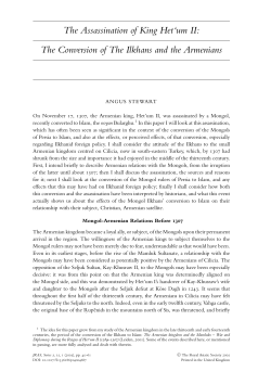 The Assassination of King Het`um II: The Conversion of The Ilkhans