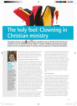 The holy fool: Clowning in Christian ministry
