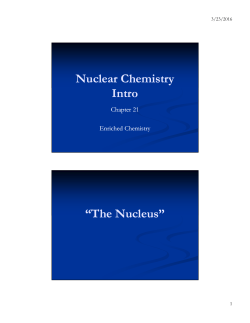 Introduction to nuclear chemistry