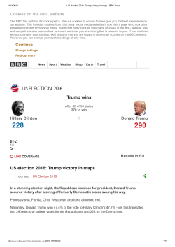 US election 2016: Trump victory in maps Trump wins