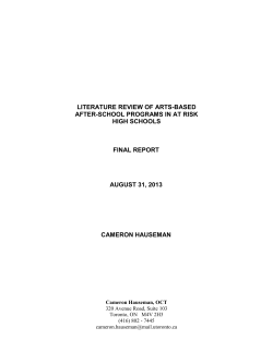 Literature Review of Arts-Based After