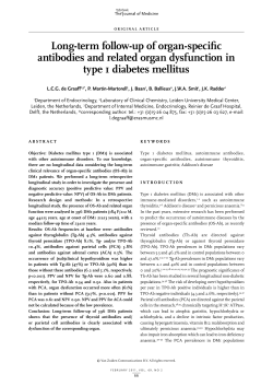 long-term follow-up of organ-specific antibodies and related