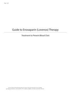 Guide to Enoxaparin (Lovenox) Therapy