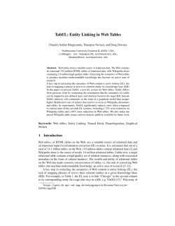 TabEL: Entity Linking in Web Tables