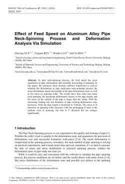 Effect of Feed Speed on Aluminum Alloy Pipe Neck