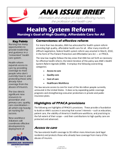 ana issue brief - American Nurses Association