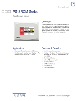 PS-SRCM Series - Distech Controls
