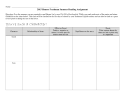 You`re such a Character!