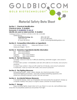 SDS (MSDS) - D-Arabitol