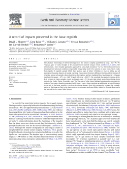 A record of impacts preserved in the lunar regolith