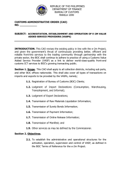 Accreditation, Establishment and Operation of e