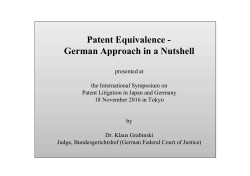 Dr. Klaus Grabinski - Japan Patent Office