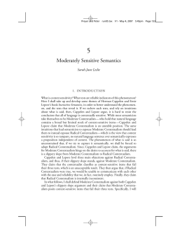 Moderately Sensitive Semantics