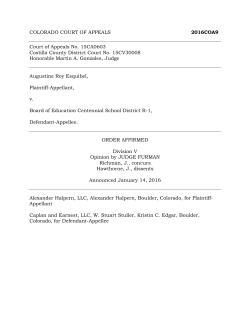 2016COA9 - Colorado Judicial Branch