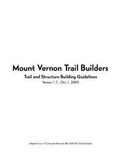 Trail and Structure Building Guidelines