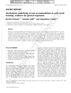 SHORT REPORT Mechanisms underlying accent accommodation in