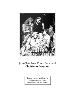 Jesus` Lambs at Peace Preschool Christmas Program