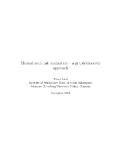 Musical scale rationalization - Musikwissenschaften Uni Mainz