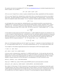 TE equation - Tropical Events: the solstices and equinoxes