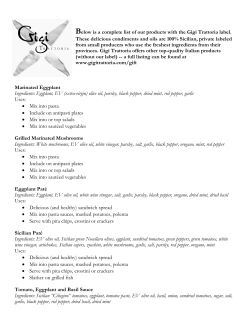 Gigi Trattoria Products