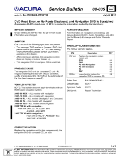 DVD Read Error, or No Route Displayed, And navigation