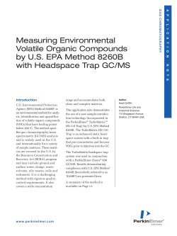 Measuring Environmental Volatile Organic Compounds by U.S. EPA