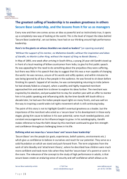 An article on secure base leadership