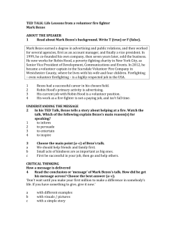 TED TALK: Life Lessons from a volunteer fire fighter Mark