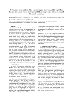 Preliminary Interpretation of the Meteorological Environment through