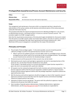 Privileged/Role-based/Service/Process Account