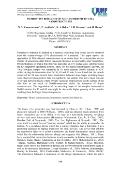 Memristive Behavior of NAOH-Immersed Titania Nanostructures