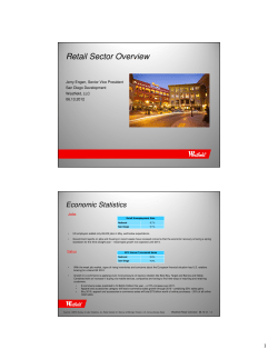 Retail Sector Overview - San Diego Regional Economic