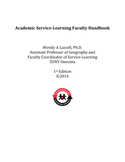 Academic Service-Learning Faculty Handbook