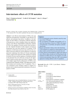 Islet-intrinsic effects of CFTR mutation | SpringerLink
