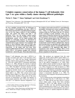 Complete sequence conservation of the human T cell leukaemia