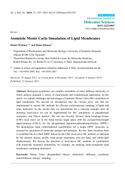 Atomistic Monte Carlo Simulation of Lipid Membranes