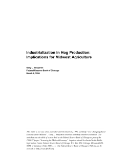 Industrialization in Hog Production: Implications for Midwest