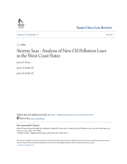 Stormy Seas - Analysis of New Oil Pollution Laws in the West Coast