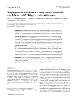 Imaging gastrointestinal tumours using vascular endothelial growth