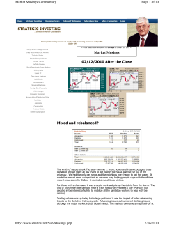 Page 1 of 10 Market Musings Commentary 2/16