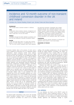 Incidence and 12-month outcome of non