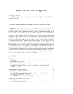 Standard Photometric Systems