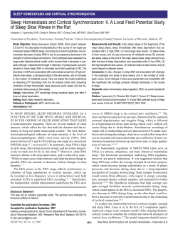 Sleep Homeostasis and Cortical Synchronization