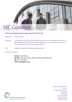 College outcome agreement guidance 2015