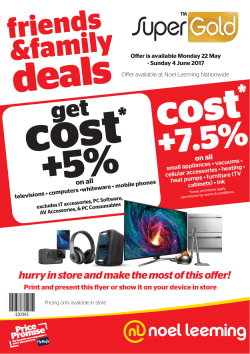 Noel Leeming special offer flyer