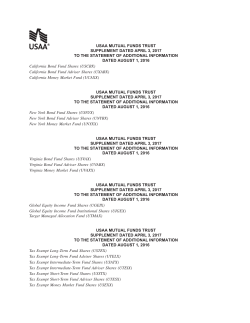 USAA MUTUAL FUNDS TRUST SUPPLEMENT DATED APRIL 3