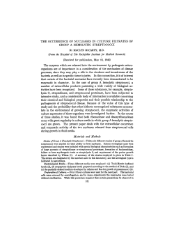 THE OCCURRENCE OF NUCLEASES IN