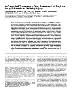 A Computed Tomography Scan Assessment of Regional Lung