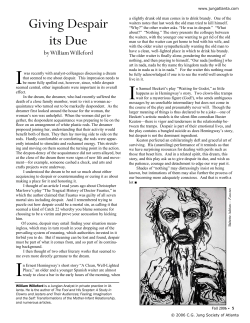 Giving Despair its Due - Jung Society of Atlanta